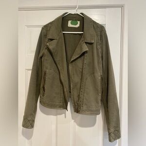 Anthropologie Khaki Green Utility Jacket